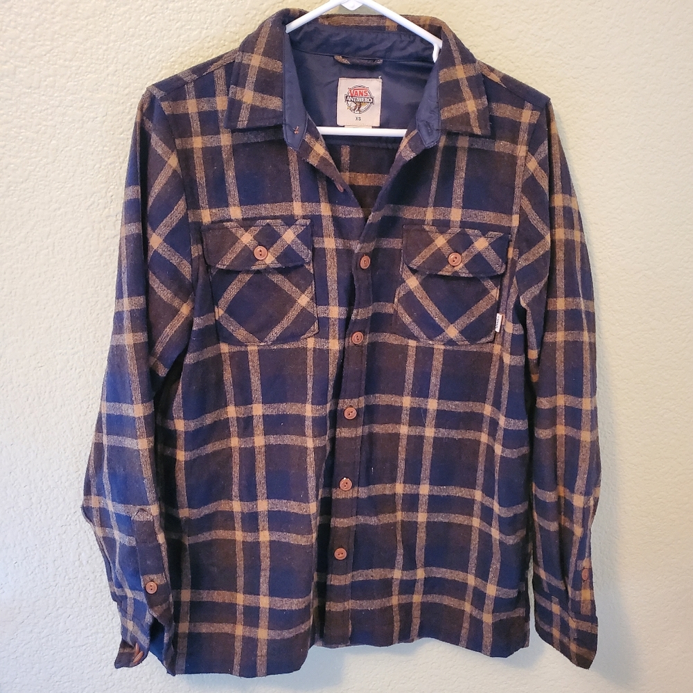 VANS mustard flannel